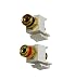 Vanco 820407 Binding Post Keystone Inserts, 1 Pair, White