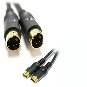 Ex-Pro - Standard - Gold SVHS S-VHS Video Lead Cable for Video Connection - Gold Plated connections - OFC Free. 2m