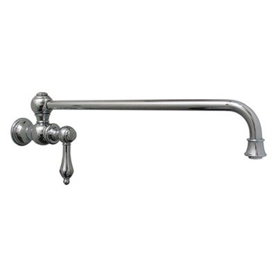 Vintage III 17 Wall Mount Pot Filler with Lever Handle Finish: Brushed Nickel