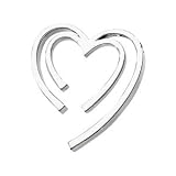 14k White Gold Metal Fashion Heart - JewelryWeb