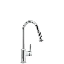 Hot Sale Hansgrohe HG06128860 Swing C Pull-Out Spray Kitchen Faucet, Steel Optik