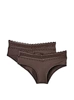 Esprit Pack x 2 Coulottes (Marrón Oscuro)