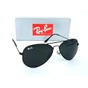 Brand New 3025BB Ray-ban AVIATORS sunglasses black frame, black lens, rayban aviator ,In original box and cloth (Black Frame, Black lens) by Rainbow-Trade TM