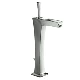 Jado 848701.144 Pyke Monoblock Vessel Faucet, Brushed Nickel