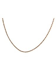 Ladies 14K Solid Rose Gold Link Chain Necklace 18" 3 Grams