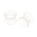 Clear Flexible Silicone Flesh Tunnel Plugs - 2G - Sold as a Pair