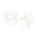 Clear Flexible Silicone Flesh Tunnel Plugs - 2G - Sold as a Pair