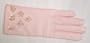 Nine Inch Pink Spandex Nylon Prom and Wedding Gloves Trimmed with Pink Sequin Stars for Women and Teens