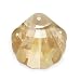 Swarovski Crystal #6723 Shell Pendant "Crystal Golden Shadow" 28mm (1)