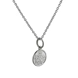 Image of Sterling silver St Christopher with a Rolo chain