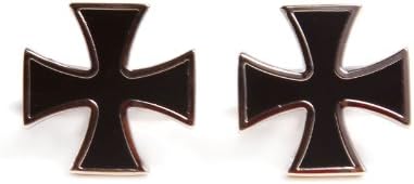 Black Iron Cross Cufflinks Gift Boxed