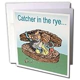 Londons Times Famous People Places Books Cartoons - CATCHER IN THE RYE - Greeting Cards-6 Greeting Cards with envelopes