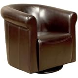 Axis Havana Bonded Leather Swivel Rocker Chair