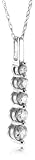 10k White Gold 5-Stone Diamond Pendant (1/2 cttw, H-I Color, I2-I3 Clarity)