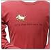 Designer Cotton Long Sleeved T-Shirt - Garment Dyed "Dirty Dogs Have More Fun" Long Sleeved T-Shirt for Adults - Crimson - X-Small