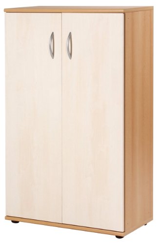 Germania 984-24 Aktenschrank "Power", 1 x 2 T&uuml;ren dahinter 2 Einlegeb&ouml;den, 3 - Raster, Buche-Nb. / Birke-Nb.