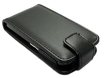 AAJ Trading Black Leather Flip Case Cover for Samsung S8000 Jet