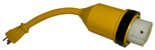 Conntek 14222 RV 1.5-Foot Pigtail Adapter Power Cord 15 Amp Male Plug To 50 Amp 125/250 Volt Locking Female Connector Conntek 14222 RV 1.5-Foot Pigtail Adapter Power Cord 15 Amp Male Plug To 50 Amp 125/250 Volt Locking Female Connector