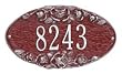 One Line Rose Oval Standard Wall in Red / SilverWhitehall-4005