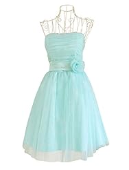 A-line Strapless Tulle Sleeveless Prom Dress/Mini Dress 