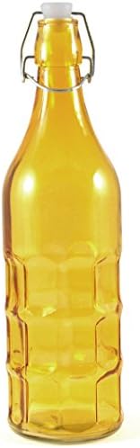 Complete Kitchen Yellow Glass Dimple Bottle Bail