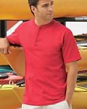 Adult 7.1 oz. Cotton Deluxe S/S Henley