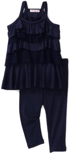 Little Ella Baby-girls Infant Tiny Dancer Tunic Set, Navy, 12-18 Months