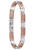 Stainless Steel and Rose Goldplated Bracelet