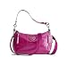 Coach Crinkle Patent Leather Stitched Signature Demi Crossbody Bag 15141 Berry Pink