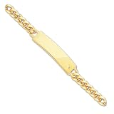 8.25in Gold-plated Large Polished ID Bracelet