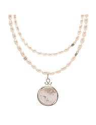 Rice Pearl 32" Necklace with a Sterling Silver Coin Pearl Pendant