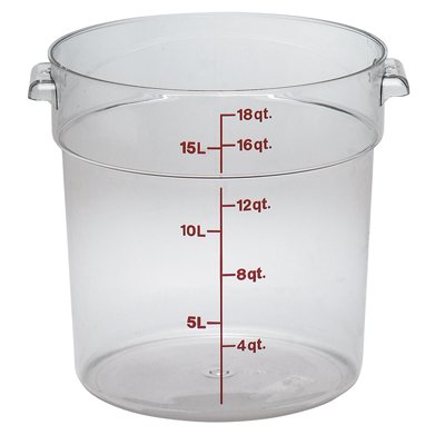 Camware Round Food Storage Containers 18 qt. (RFSCW18) Category: Round Storage Containers and Lids