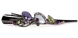 Purple Anthurium Crystal Alligator Hair Clip Jewelry