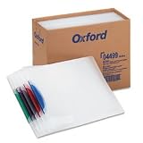 Oxford 04499 Dual View Gate-Lock Poly Report Covers, Letter Size, Assorted Colors, 25/box