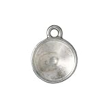 Rhodium Plated Plain Bezel Pendant Setting For Swarovski 12mm Rivoli (1)