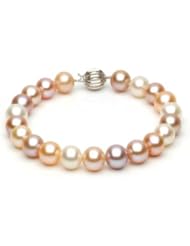 14KT Yellow Gold Beautiful 8.0-8.5mm Round Multicolor Freshwater Pearls make up this Stunning Bracelet.