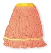 Tough Guy 1TYT5 Wet Mop, Antimicrobial, Small, Orange