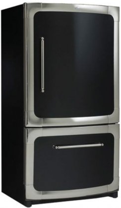 3015-00L 18.5 cu. ft. Bottom Freezer Refrigerator with 4 Adjustable Glass Shelves Humidity Controlled Crispers and Electronic Controls Left Hinge Door Swing: Green