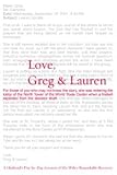 Love, Greg & Lauren (ISBN: B000FC1J7G)