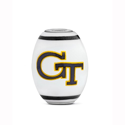 Georgia Tech Yellow Jackets Large Glass Bead Fits Most European Style Bracelets