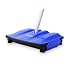Carlisle 3640014 Duo-Sweeper ABS Multi-Surface Floor Sweeper, 1/2" Length Brush, 8" Length x 12" Width x 2-1/2" Height, Blue