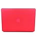 HDE MacBook Air 13 Case Solid Color Matte Plastic Slim Hard Shell Snap On Case with Keyboard Skin Fits Models A1369 / A1466 (Red)