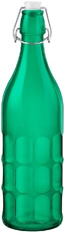 Bormioli Rocco Moresca Bottle, 33-3/4-Ounce, Emerald, Set of 6