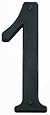 Baldwin 90671.102.CD Solid Brass House Number 1, Oil Rubbed Bronze
