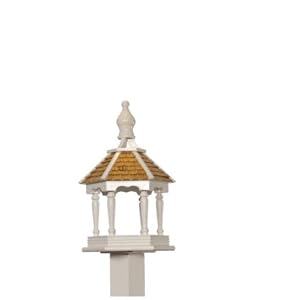Le Petit Chalet LPC-31761WN 18 Enchantment Fly Thru Bird Feeder - White and Natural by