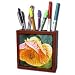 VWPics Flowers - Peach Flowering Maple.(Abutilon sp.) - Tile Pen Holders-5 inch tile pen holder