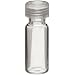 Wheaton W225150-02 Borosilicate Glass 1.8mL Vial with 0.005 Red PTFE/0.035 Silicone Lined 9mm ABC Screw Cap, Natural (Case of 100)
