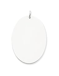 Sterling Silver Engraveable Oval Disc Charm