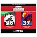 Lexmark No 36 Black & No 37 Color Combo Pack, Return Program Print Cartridges