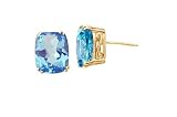 14K 6.80 CTW Swiss Blue Topaz Earrings